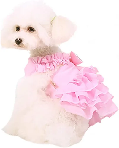 Vista 56 de Moda Vestido de Princesa de Encaje para Perro Cachorro Dulce para Perro EXTRAL Pequeño y Pequeño A-Negro XX-Pequeño