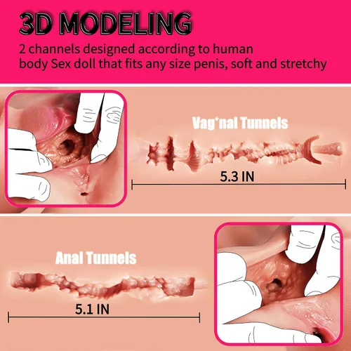 Vista 2 de Muñecas sexuales realistas de silicona, masturbador masculino, coño de bolsillo, culo, juguetes sexuales realistas para adultos, masturbación