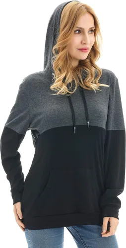 Vista 3 de Bearsland Sudadera de lactancia materna con capucha y bolsillos para mujer