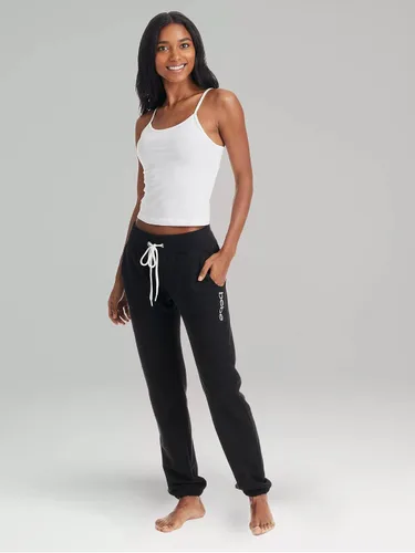Vista 5 de bebe Pantalones deportivos para mujer, pantalones de felpa francesa con bajos fruncidos, pantalones de pijama con logotipo, para mujer