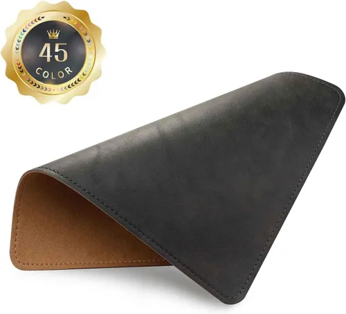 Vista 8 de Alfombrilla para mouse, alfombrilla de mouse de poliuretano, alfombrilla de mouse de cuero con borde cosido base de microfibra con antideslizante