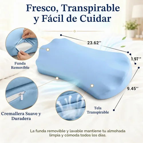 Vista 7 de Fledano Almohada de apoyo lumbar para dormir – Almohada de espuma viscoelástica para la parte baja de la espalda para la cama para aliviar el dolor