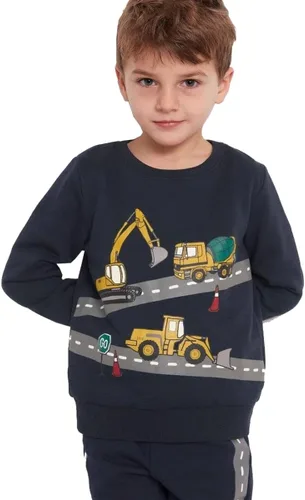 Vista 2 de Popshion - Sudaderas de dinosaurios para niños, pulóveres deportivos de caricaturas de manga larga, tallas 1-7T