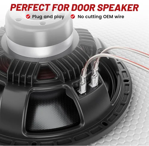 Vista 5 de RED WOLF - Arnés de cableado para altavoces de puerta delantera y trasera de auto compatible con Ford F150/250 Escape, Mustang, Mercury 2000-2014