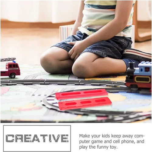 Vista 5 de Toyvian Juguetes para niños, accesorios de automóvil, 3 piezas, clips de dominó, accesorios para la mayoría de trenes de dominó, juego de tren