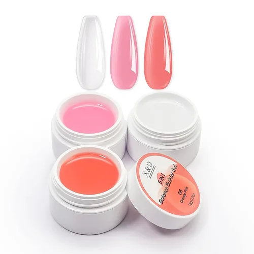 Vista 10 de X&D Kit de uñas de poligel, 3 piezas de gel de uñas de gel natural transparente, kit de gel de uñas de secado rápido, juego de gel de uñas