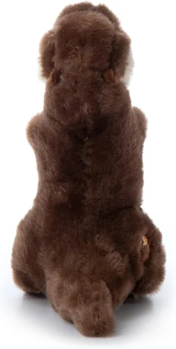Vista 4 de Animal de peluche de nutria de río de The Petting Zoo de pie, regalos para niños, animales salvajes del zoológico, juguete de peluche de nutria
