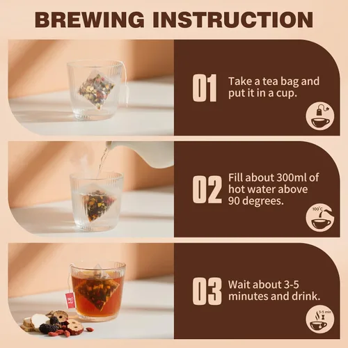 Vista 7 de Fórmula de Té de Riñón Ginseng Seis Tesoros, Té de Hierbas de Ginseng y Mora, Limpieza y Reparación de Riñones Detox, Bolsitas de Té Herbal
