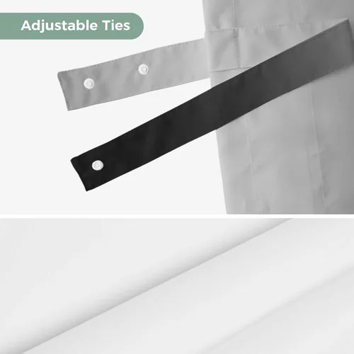 Vista 8 de Cenefa de cenefa gris degradado negro y gris para ventanas, cenefa ajustable de 60 x 18 pulgadas, cenefas para cocina, sala de estar, bolsillo
