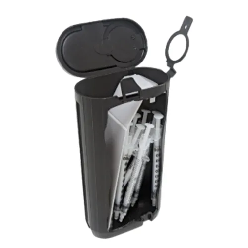 Vista 8 de Secure Sharps - Recipientes de bolsillo para objetos Sharps pequeños, 8.5 fl oz, negro (caja de 100)