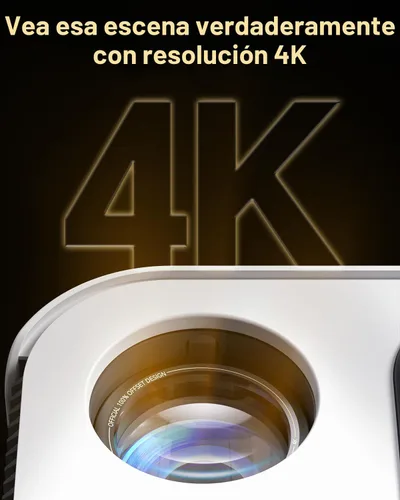 Vista 7 de Mini proyector con soporte giratorio de 270°, enfoque eléctrico y proyector portátil Keystone vertical, proyectores de cine en casa con WiFi