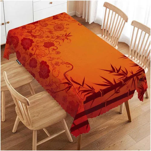 Vista 28 de Swono Mantel rectangular de Halloween de 52 x 70 pulgadas, diseño de araña negra de terror en telaraña, luna, resistente para mesas rectangulares