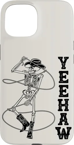 Vista 6 de Western Cowboy Skeleton Yeehaw Rodeo Southern Country Music Case for iPhone 17