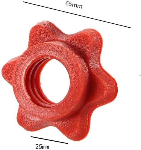 Vista 2 de Kopida Juego de 4 tuercas hexagonales de plástico antideslizante para levantamiento de pesas, 4 unidades, para levantamiento de pesas, ejercicio