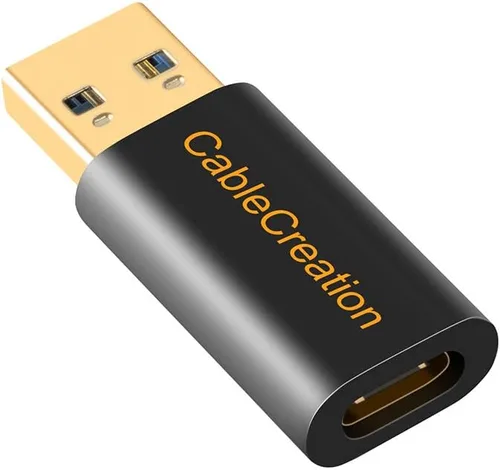 Vista 7 de CableCreation Adaptador USB C hembra a USB macho, USB 3.1 5Gbps USB C a A adaptador hembra para portátiles Logitech StreamCam VR Link para carga