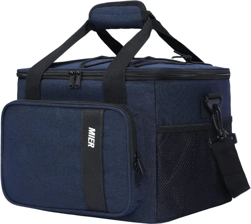 Vista 14 de MIER Lonchera para hombres aislada para el trabajo - 24 latas/15L - Loncheras grandes a prueba de fugas para adultos, mujeres, para viajes, playa