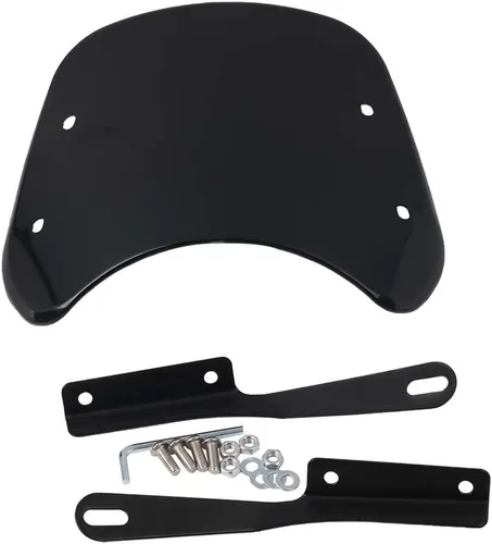 Vista 7 de Deflector de parabrisas retro para motocicleta, cubierta de parabrisas para Royal Enfield Meteor Hunter 350, Interceptor 650, 350, Himalayan 400