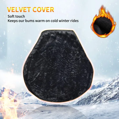 Vista 2 de Cojín universal de gel para asiento de motocicleta, absorción superior y protección con funda cálida, cómodos y grandes cojines de asiento