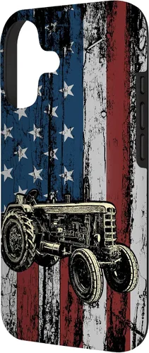 Vista 2 de Patriotic Tractor American Flag Tractor Farm Gift Farmer Case for iPhone 17