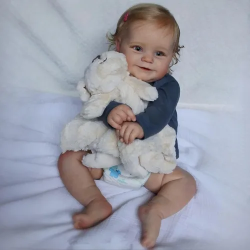 Vista 3 de iCradle Adorable Muñeca Reborn de Bebé con Aspecto Real de 50 cm, Muñeca de Bebé de Silicona para Niños de 3+ Años