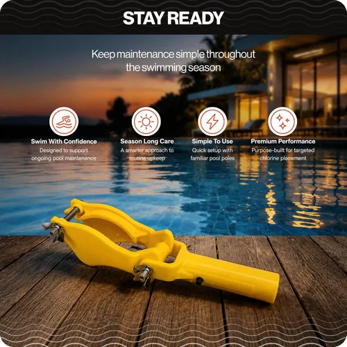 Vista 5 de Swimables Soporte para tablet de piscina Algae Gone - Herramienta quitamanchas de algas para mantenimiento de piscinas - para tabletas de 3