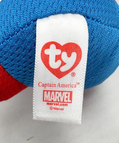 Vista 6 de Ty Peluche del Capitán América, azul/rojo/blanco, regular