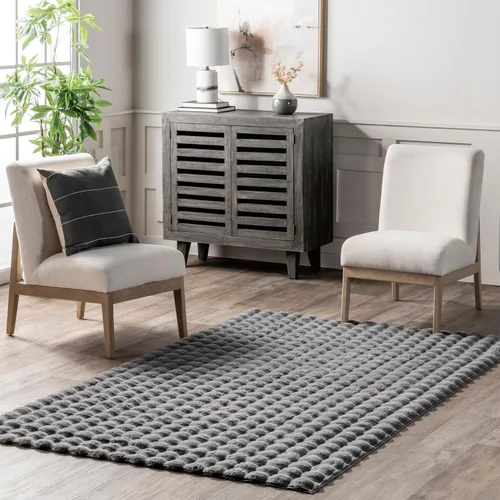 Vista 18 de nuLOOM Alfombra de Área de Felpa Acogedora de 5' x 8', Lavable a Máquina, Antideslizante, Alfombra Shag Suave y Esponjosa para Sala de Estar, Rubor