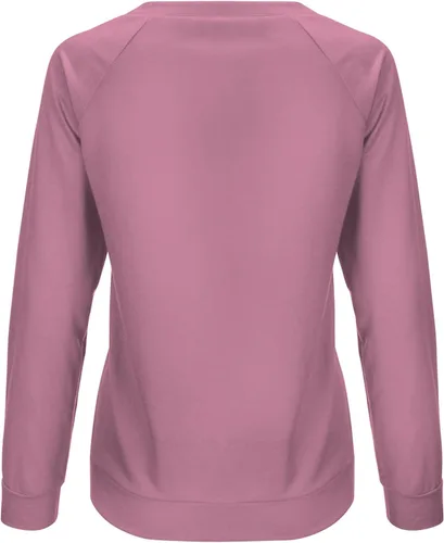 Vista 4 de Sudaderas sencillas para mujer, cuello redondo, manga larga, casuales, lisas, modernas, para atletismo