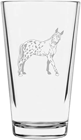 Vista 55 de Shetland Pony (cuerpo) - Vaso de pinta grabado con temática de caballo alternativo de 16 onzas