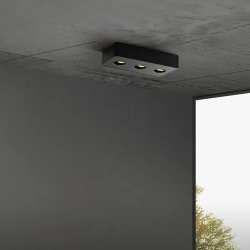 Vista 2 de Aisilan - Luces de techo LED ultrafinas y antideslumbrantes, luz moderna, color negro, 36 W, luz blanca cálida montada en superficie Downlight