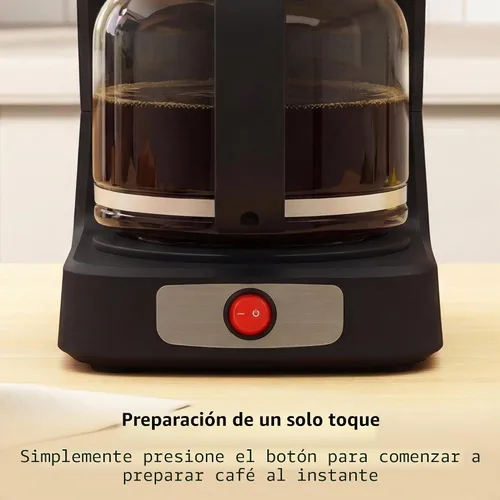 Vista 5 de Cafetera de 12 tazas, cafetera de goteo, filtro reutilizable, mantiene el calor y pausa automática, tanque de agua de fácil visión, cafetera