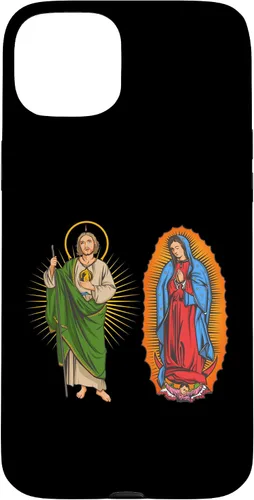 Vista 9 de Funda para iPhone 16 Virgen de Guadalupe con San Judas Tadeo