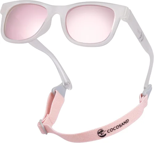 Vista 36 de COCOSAND Flexible Polarized Baby Sunglasses with Strap Beige
