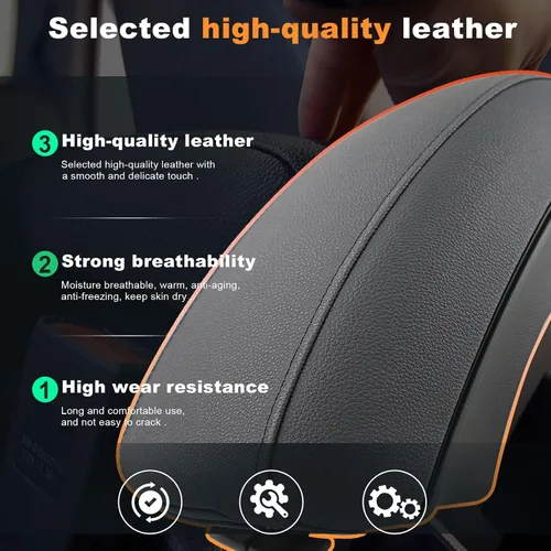 Vista 3 de Conjunto de consola reposabrazos negro compatible con Kia Sportage 2005
