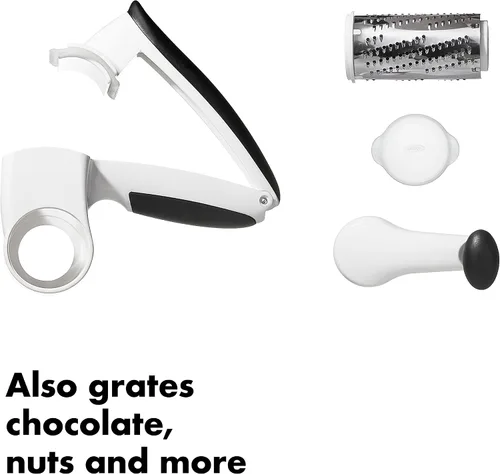 Vista 5 de OXO Good Grips Rallador rotativo, Color blanco