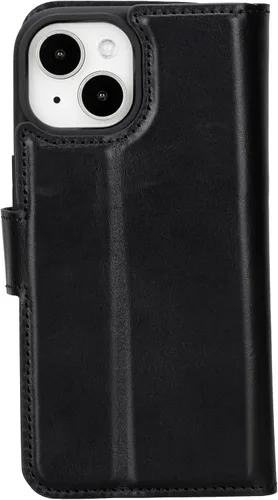 Vista 3 de BOULETTA Magsafe - Funda para iPhone 15 compatible con cuero de grano completo, magnética, desmontable, cartera para teléfono (2 en 1), 4 tarjeteros