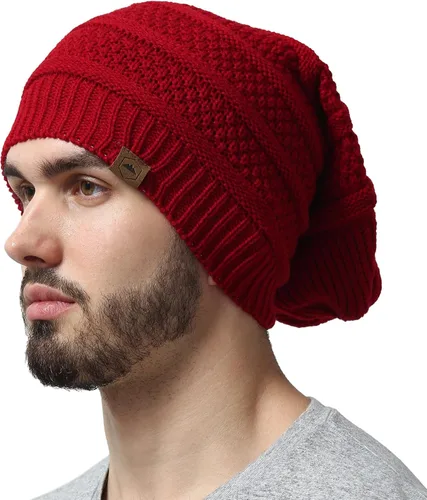 Vista 49 de Slouchy Cable tejido Gorro de lana por Tough Headwear – Gorro de lana de gran tamaño Sombreros Gorros Graves Sombreros Para Hombres y Mujeres