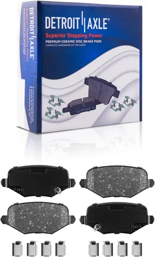 Vista 37 de Detroit Axle - Pinzas de freno traseras para el lado del pasajero + pastillas de freno de cerámica con herramientas de repuesto para Acura CL TL