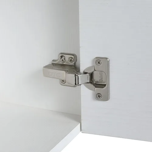 Vista 7 de Malwee Tocador de baño flotante de 18 pulgadas con fregadero, combo de tocador blanco moderno para baño pequeño, armario montado en la pared lateral