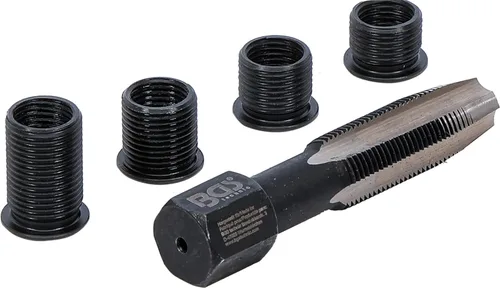 Vista 2 de Kit de reparación de rosca de bujía M10 x 1.00 HSS thread cutter M12 x 1.0, length 65 mm, external hexagon drive SW 13 mm, 4 inserts, lengths