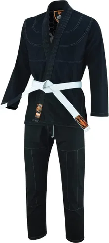 Vista 4 de Elvira Skull Interior Sublimado Pro Brazilian Jiu Jitsu BJJ Kimono Gi Uniforme Unisex Cinturón incluido