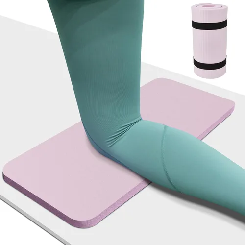 Vista 11 de Cojín de Rodillera para Yoga de 0.8 pulgadas (20mm) de Grosor Esterilla de Yoga con Correa de Transporte para Rodillas, Codos, Muñecas y Espalda sin