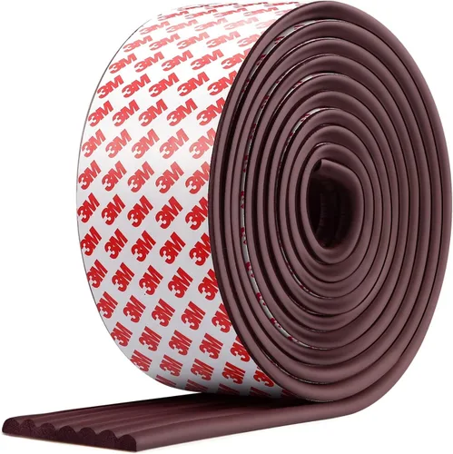Vista 10 de Protector de esquina de borde a prueba de bebé, acolchado de 16.4 pies con adhesivo 3M, acolchado de espuma de goma suave extra ancho, muebles Negro