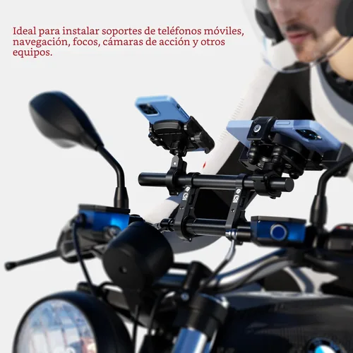 Vista 4 de BRCOVAN Extensor de Manillar de Aleación de Aluminio con Barra Transversal de 11.81 Pulgadas y Base de Montaje de Doble Abrazadera Compatible