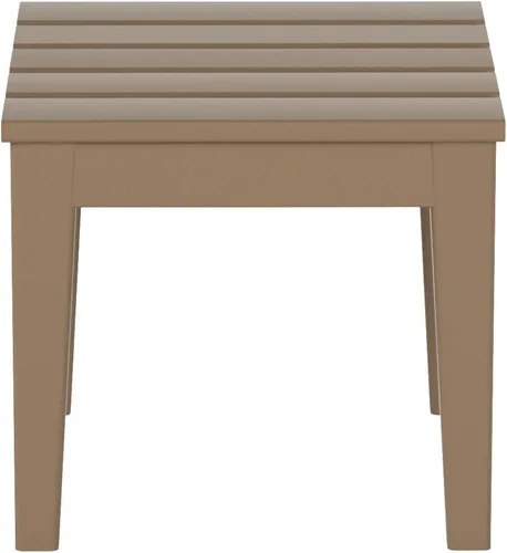 Vista 43 de WestinTrends Malibu - Mesa auxiliar cuadrada para exterior para silla Adirondack, teca