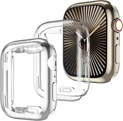 Vista 28 de GEAK - Juego de 3 fundas protectoras TPU compatibles con Apple Watch Series 11 10, protector de pantalla de 1.65 pulgadas, funda protectora completa