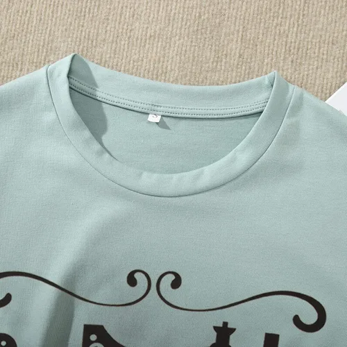 Vista 5 de GLIGLITTR Camiseta de mujer para amantes de la costura con estampado de costura, divertida máquina de coser con cuello redondo, manga corta, casual