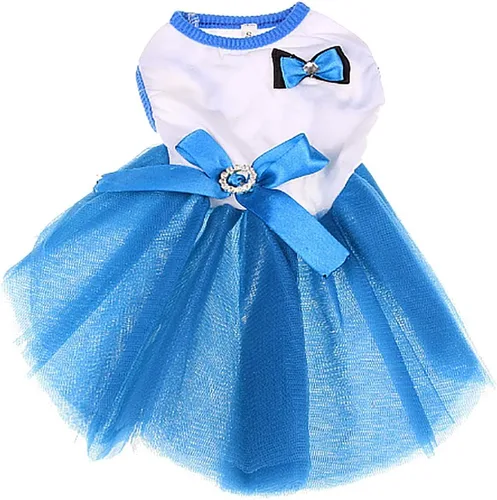 Vista 10 de Moda Dulce Cachorro Princesa Falda Tutu Vestido De Novia Para Perros Pequeños, Extra Pequeños - Rojo rojo (J-red)