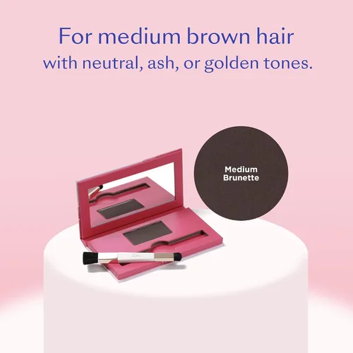 Vista 5 de eSalon Kit de colorista personal de color marrón medio beige frío con polvo de retoque de raíces de color castaño medio para ocultar y cubrir la raíz
