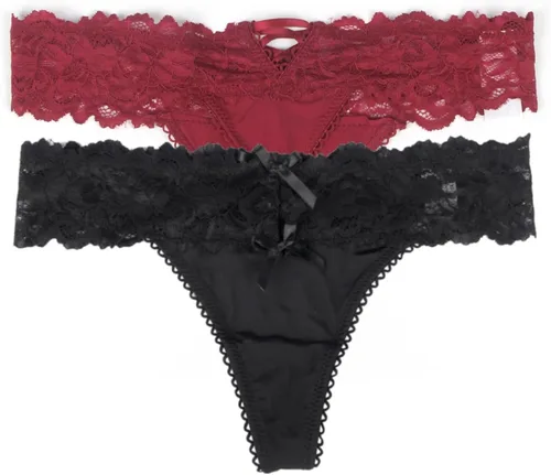 Vista 79 de ohyeah Tangas sexy de encaje tangas bragas de tiro bajo ropa interior para mujer de algodón entrepierna braga tangas bragas 4-18